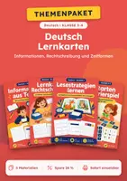 Vorschau - Arbeitsblätter - Informationen, Lernkarten-Set Deutsch, Klasse 3-4 - Deckblatt