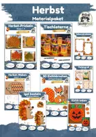 Vorschau - Mal- und Bastelvorlagen - Kunst Herbst Grundschule, Materialpaket | Basteln, Klasse 1, Klasse 2, Klasse 3, Klasse 4 - Deckblatt