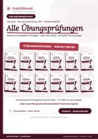 Vorschau - Unterrichtsreihen - Alle Übungsprüfungen im wachsenden Paket | Abschlussprüfung Deutsch 2027 RS BW | bisher 12 Sätze mit Lösungen | Federführend - Deckblatt