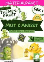 Vorschau - Unterrichtsreihen - Mut & Angst Unterrichtsmaterial Klasse 5 6 7 8 9 10 | Arbeitsblätter, Kartenset, Kurzgeschichten & Vertretungsstunde | Themenpaket vor Referaten und Prüfungen - Deckblatt