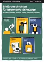 Vorschau - Fördermaterial/Inklusion - Erklärgeschichten Paket: Einschulung, Fotograf, Zahnarzt, Klassenfahrt - Deckblatt