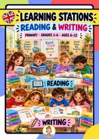 Vista previa - Unidades / Secuencias / Situaciones de Aprendizaje - Learning Stations – Reading & Writing | English Activities for Grades 1–6 . (+145 actividades ) - Portada