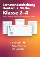 Vorschau - Fördermaterial/Inklusion - Lernstandserhebung Klasse 2, 3 und 4 Deutsch und Mathe – 6 Eingangstests Schuljahresanfang, Gesamtpaket - Deckblatt