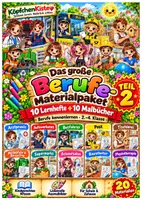 Vorschau - Mal- und Bastelvorlagen - Berufe kennenlernen – Großes Materialpaket Teil 2 mit 10 Lernheften & 10 Malbüchern | Sachunterricht Grundschule - Deckblatt