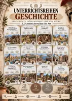 Vorschau - Unterrichtsreihen - Geschichte Komplettpaket – 12 Unterrichtsreihen | Urgeschichte, Ägypten, Mesopotamien, Griechenland & Rom | mit Lösungen - Deckblatt