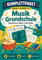Vorschau - Spiele - Musik Grundschule Klasse 1-4 Paket: Rhythmus, Noten, Lieder - Deckblatt