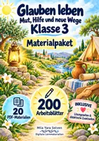 Vorschau - Arbeitsblätter - Glauben leben – Mut, Hilfe und neue Wege Klasse 3 | Materialpaket | 20 PDFs mit 200 Arbeitsblättern - Deckblatt