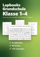 Vorschau - Mal- und Bastelvorlagen - Lapbooks Grundschule Klasse 1–4 – 8 Mal- und Bastelvorlagen für Sachunterricht und Ethik - Deckblatt