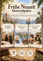 Vorschau - Unterrichtsreihen - Frühe Neuzeit – Renaissance, Reformation & Europäische Expansion | Humanismus, Martin Luther & Kolonialismus | 3 komplette Unterrichtseinheiten Geschichte | 280 Seiten mit Lösungen - Deckblatt