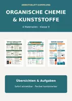 Vorschau - Arbeitsblätter - Organische Chemie und Kunststoffe – Arbeitsblätter Klasse 9 - Deckblatt