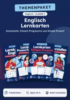Vorschau - Spiele - Grammatik, Lernkarten-Set Englisch, Klasse 5 - Deckblatt