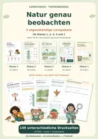 Vorschau - Arbeitsblätter - Natur genau beobachten - Deckblatt