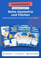 Vorschau - Arbeitsblätter - Themenreihe Geometrie und Flächen Mathe, Klasse 7-8 - Deckblatt