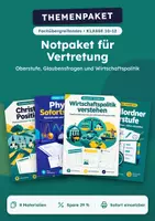 Vorschau - Stundenentwürfe - Oberstufe, Vertretungs-Notpaket, Klasse 10-12 - Deckblatt
