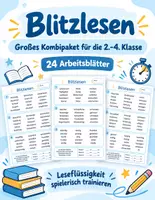 Vorschau - Arbeitsblätter - ⚡ Blitzlesen – Großes Kombipaket für die 2.– 4. Klasse - Deckblatt