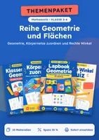 Vorschau - Arbeitsblätter - Themenreihe Geometrie und Flächen Mathe, Klasse 3-4 - Deckblatt