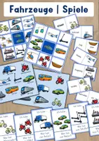 Vorschau - Arbeitsblätter - Fahrzeuge | Spiele - DaF DaZ A1 oder Grundschule - Deckblatt