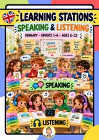 Vista previa - Unidades / Secuencias / Situaciones de Aprendizaje - Learning Stations – Speaking & Listening | English Activities for Grades 1–6 . (+70 actividades ) - Portada