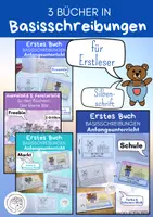 Vorschau - Mal- und Bastelvorlagen - Lesetexte für Erstleser Silbenschrift Basisschreibungen Paket - Deckblatt