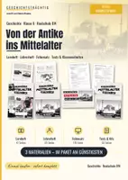 Vorschau - Unterrichtsreihen - Von der Antike ins Mittelalter – Komplettpaket Geschichte Klasse 6: Lernheft, Foliensatz, Tests | Geschichtsträchtig - Deckblatt