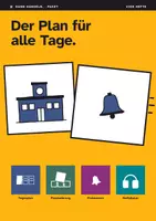 Vorschau - Fördermaterial/Inklusion - Dann handeln. Paket: Tagesplan, Planänderung, Probealarm, Notfallplan - Deckblatt