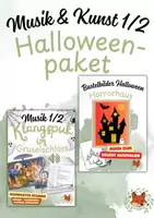 Vorschau - Stundenentwürfe - Halloween Klasse 1/2 – Musik & Kunst | Materialpaket - Deckblatt
