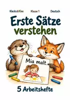 Vorschau - Arbeitsblätter - Erste Sätze verstehen – 5 Arbeitshefte – Klasse 1 - Deckblatt