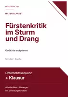 Vorschau - Stundenentwürfe - Materialpaket Deutsch Q1: Fürstenkritik im Sturm und Drang – Unterrichtssequenz & Klausur mit Erwartungshorizont - Deckblatt
