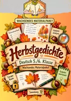Vorschau - Unterrichtsreihen - Herbstgedichte Klasse 5/6 | wachsendes Materialpaket - Deckblatt