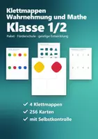 Vorschau - Fördermaterial/Inklusion - Klettmappen Paket Wahrnehmung und Mathe Förderschule – Farben, Formen, Schatten, Zahlen und Mengen bis 10 | 256 Karten mit Selbstkontrolle - Deckblatt