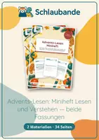 Vorschau - Unterrichtsreihen - Advents-Lesen – Klasse 3 und 4 – Miniheft Lesen und Verstehen – Sparpaket: beide Fassungen - Deckblatt