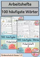 Vorschau - Arbeitsblätter - Arbeitshefte, 100 häufigste Wörter, Grundwortschatz - Deckblatt