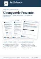 Vorschau - Arbeitsblätter - Übungsserie Prozente (Kl. 6) – 3 Blätter mit Lösungen - Deckblatt