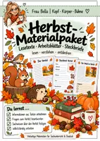 Vorschau - Arbeitsblätter - 🍁 Herbst-Materialpaket | Lesetexte, Arbeitsblätter & Steckbrief | Sachunterricht & Deutsch | Klasse 3–5 - Deckblatt