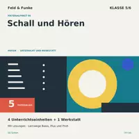 Vorschau - Arbeitsblätter - Schall und Hören | Physik Klasse 5/6 | 5 Materialien mit Lösungen - Deckblatt