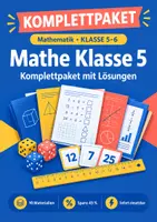 Vorschau - Arbeitsblätter - Mathe Klasse 5 Komplettpaket mit Lösungen - Deckblatt