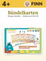 Vorschau - Fördermaterial/Inklusion - Mengen bündeln Paket Zahlenraum 6 bis 10 – 96 Karten ab 4 Jahren | dreifach differenziert | Kita, Vorschule - Deckblatt