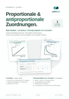 Vorschau - Arbeitsblätter - Materialpaket: Proportionale und antiproportionale Zuordnungen - Deckblatt