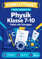 Vorschau - Arbeitsblätter - Physik Klasse 7-10 Paket mit Lösungen - Deckblatt