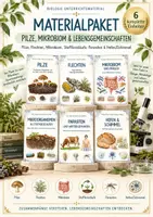 Vorschau - Stundenentwürfe - Pilze, Mikrobiom & Lebensgemeinschaften – Biologie-Bundle zu Flechten, Hefen und Stoffkreisläufen - Deckblatt