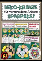 Vorschau - Mal- und Bastelvorlagen - Basteln zu Weihnachten, Ostern, Herbst, Halloween und Frühling – Bastelvorlagen und Klassendeko | wachsendes Materialpaket - Deckblatt
