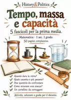 anteprima - Esercizi - Tempo, massa e capacità – 5 fascicoli di matematica, prima media - Pagina di copertina