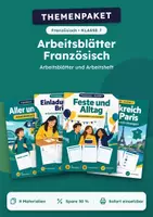 Vorschau - Arbeitsblätter - Arbeitsblätter Franz., Paket mit 8 Materialien, Klasse 7 - Deckblatt