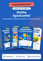 Vorschau - Arbeitsblätter - Dezimalzahlen, Spickzettel-Set Mathe, Klasse 5-6 - Deckblatt