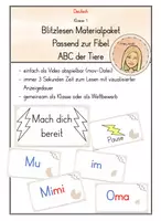 Vorschau - Spiele - Wachsendes Materialpaket Blitzlesen ABC der Tiere 1 - Deckblatt