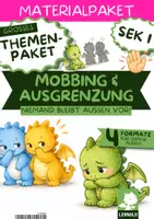 Vorschau - Stundenentwürfe - Mobbing & Ausgrenzung Unterrichtsmaterial Klasse 5 6 7 8 9 10 | Cybermobbing, Stationenlernen, Workshop & Kurzgeschichten | Themenpaket für Zivilcourage - Deckblatt