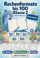 Vorschau - Arbeitsblätter - Rechenformate bis 100 Klasse 2 | Materialpaket | 20 PDFs mit 140 Arbeitsblättern - Deckblatt