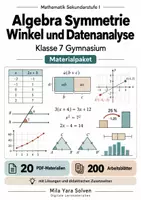 Vorschau - Arbeitsblätter - Algebra Symmetrie Winkel und Datenanalyse Klasse 7 Gymnasium | Materialpaket | 20 PDFs mit 200 Arbeitsblättern - Deckblatt
