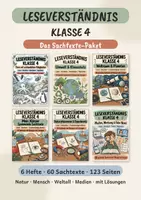Vorschau - Arbeitsblätter - Leseverständnis Klasse 4 – Das Sachtexte-Paket 6 Hefte mit 60 Sachtexten, Übungen und Lösungen - Deckblatt
