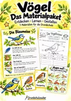 Vorschau - Arbeitsblätter - Heimische Vögel - Materialpaket für die Grundschule mit Lesekartei, Arbeitsblättern und Spielen - Deckblatt